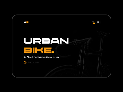 Urban Bike - Landing page design app black brand cycle landingpage shopping app ui urban website