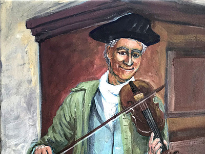 Williamsburg Fiddler acrylic acrylic painting acrylicpainting colonial williamsburg fiddler