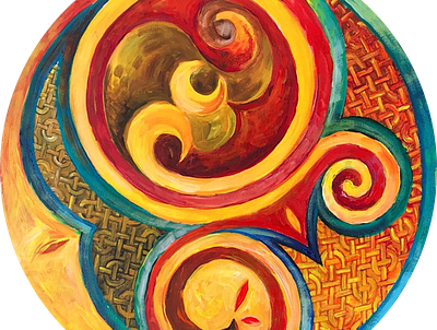 Celto-Impressionism acrylic acrylic painting celtic celtic knot celtic spiral painting