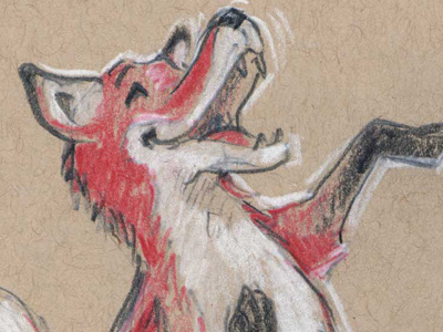 Overly Dramatic Fox cover fairy tale fox pencil sketch tone