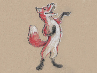 More Drama cover fairy tale fox pencil sketch tone