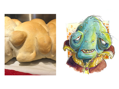 Goblin Bread 3 bread goblin painting watercolor