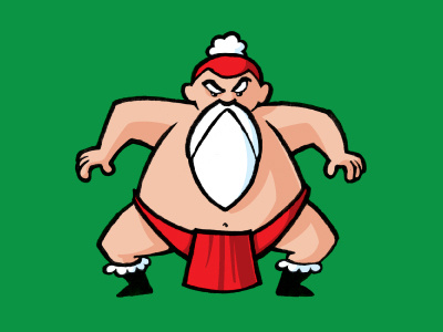 Sumo Claus ai christmas illustration pen and ink santa