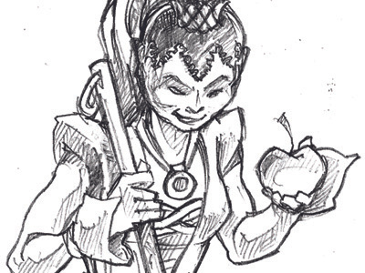 WIP - Evil Queen pencil sketch work in progress