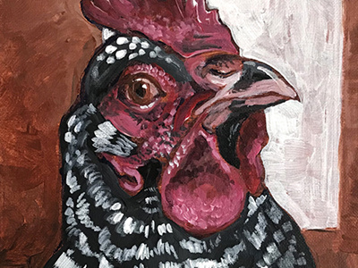 chicken acrylic chicken painting