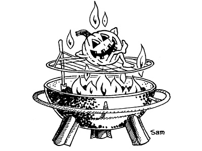 Inktober 3: Roasted illustration inktober inktober2018 pen and ink