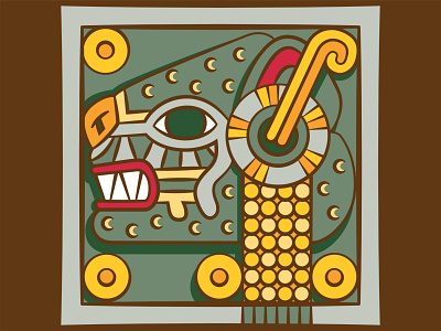 End of the World 1 adobe illustrator aztec illustration sun stone vector