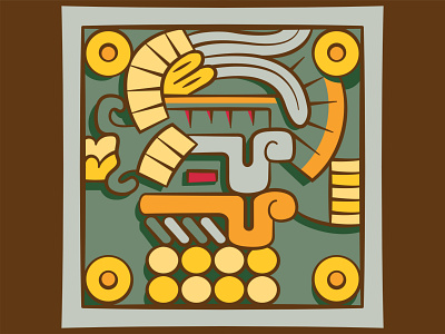 End of theWorld 3 aztec illustration mythology vector illustration