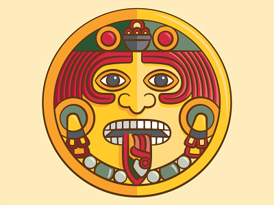 Aztec Sun Image adobe illustrator aztec illustration