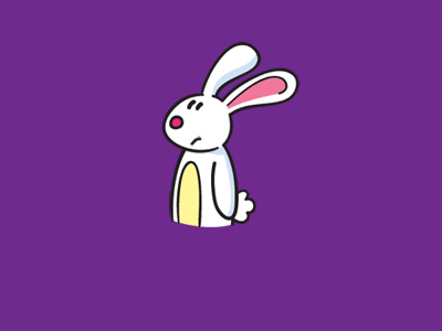 Animated Disappointed Bunny ai animated gif bunny illustrator psd wip