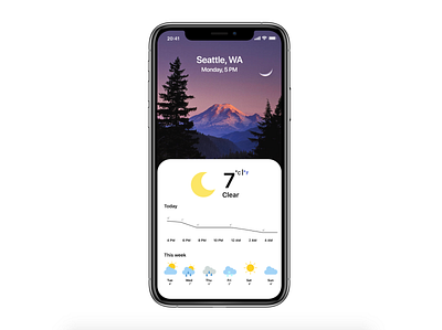 Daily UI 037 - Weather App app design ui