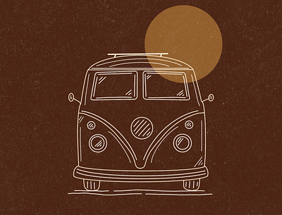 line work van desert hand drawn illustration illustration art illustrations illustrator minimal minimalism minimalist minimalist logo minimalistic simple simple design simple illustration simplicity simplistic sun van vanlife