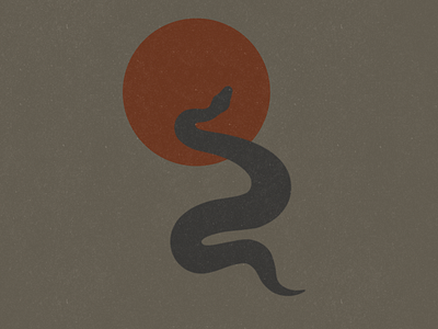 Snake and Sun Illustration