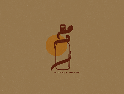 Whiskey Willin' hand drawn illustration illustration art illustrator minimal minimalism minimalist minimalistic simple simple illustration snake snake illustration snake logo whiskey whisky