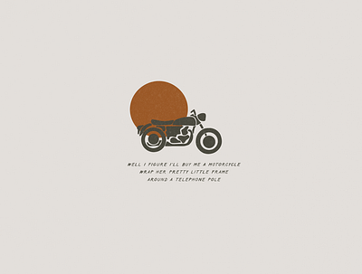 Motorcycle colter wall country music hand drawn illustration illustration art illustrator logo lyrics minimal minimalism minimalist minimalistic motorcycle motorcycles simple simple illustration type design typography