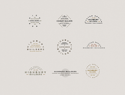 Highbury Builders Logo Design and Branding badge badge design branding branding design hand drawn illustration illustration art illustrator logo logo design logodesign logos logotype minimal minimalism minimalist minimalistic simple simple illustration type design