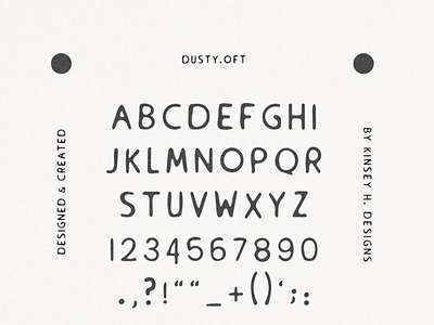 Dusty Font Design and Typeface