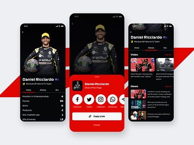 Share • Daily UI 010 dailyui f1 formula1 mobile mobile ui share