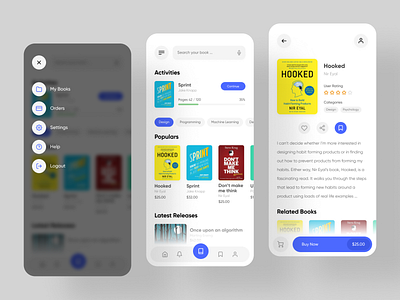 Rakuten Kobo - Online eBook Store app app design app ui application application ui book book shop book store design ebook shop ui ux