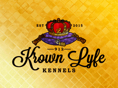 Brown Life Kennels brand illustrator logo photoshop