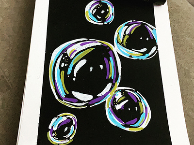 Bubbles artwork colourful design doodles joyfuldrawing markers painting posca simple