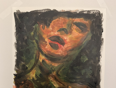 Suffocate acrylic artwork painting sadness
