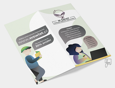 W ŚWIAT 3 branding design flat illustration illustrator leaflet design logo minimal pastel vector