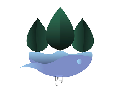 Mazury branding design fish flat illustration illustrator logo minimal vector