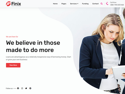 Finix Business Page Website html website php (contact form) psd to bootstrap psd to html responsive website webdesign