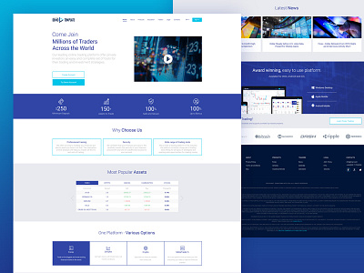 Trading Platform Homepage bitcoin cryptocurrency homepage landing page layout token trading ui ux webdesign