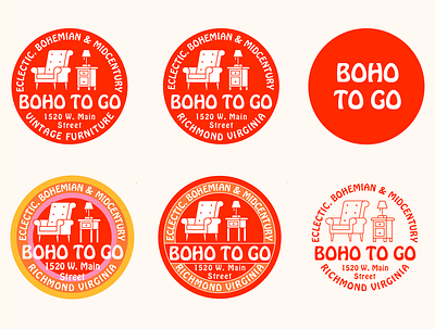 Broho to go 60s 70s badge funiture icons logo red swag you know who you are