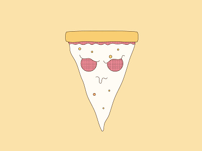 Pizza Face cheese eyes face no olives pepperoni pizza