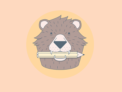Bear bear branding friend furry illustration pencil