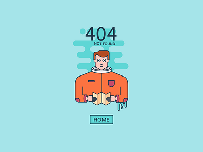 Lost Astronaut 404 Page. 404 astronaut lost man map space web design
