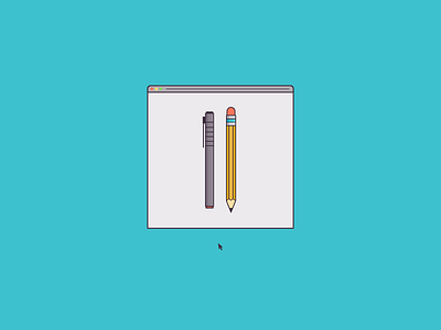 Pen and Pencil illustration pen pencil web