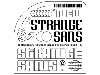 STRANGE SANS™ branding design flat font icon illustrator iphone lettering life logo minimal real sci fi type typography ui ux vector web website