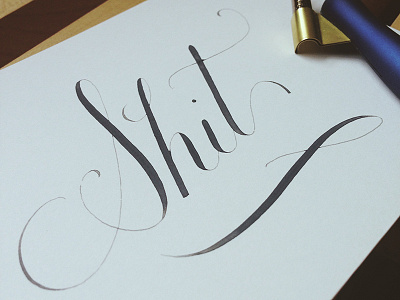 Shit calligraphy typography