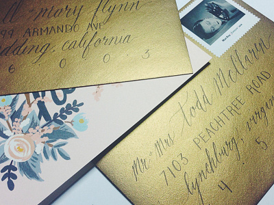 Thank You Cards calligraphy envelopes modern calligraphy rifle paper company stamps thank you cards usps