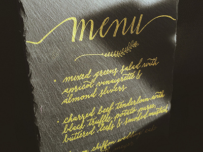 Menu calligraphy menu moderncalligraphy reception slate wedding weddingmenu