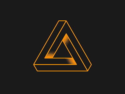Impossible (Penrose) Triangle concept identity impossible triangle logo penrose triangle simple vector
