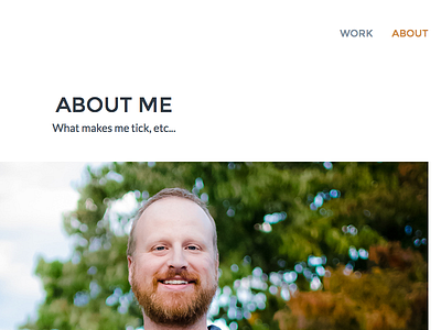 New Portfolio - About Me Page graphic design interaction design personal portfolio ui ux