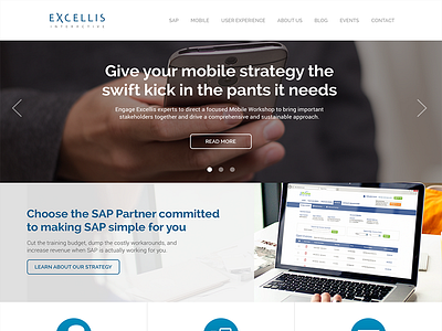 Excellis Redesign enterprise interface design sap user experience ux web design website