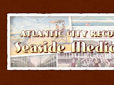 Atlantic City Recollections graphic grunge photoshop retro vintage website graphic