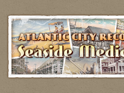 Atlantic City Recollections with revised colors photoshop retro vintage web web graphics worn