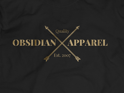 Obsidian Apparel branding concept logo vector