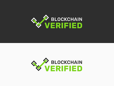 Blockchain Verified Logo blockchain branding concept logo vector
