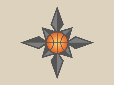 Ninjas Basketball Logo Version 2