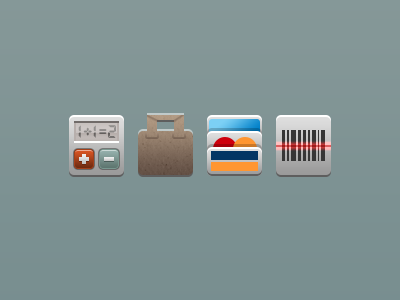 Mobile app e-commerce icons