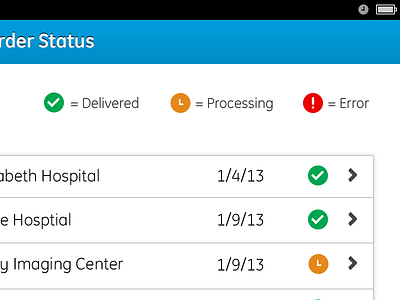 iPad App - Order Status