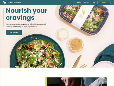 Fresh Market Landing Page branding color components design figma prototype ui ux